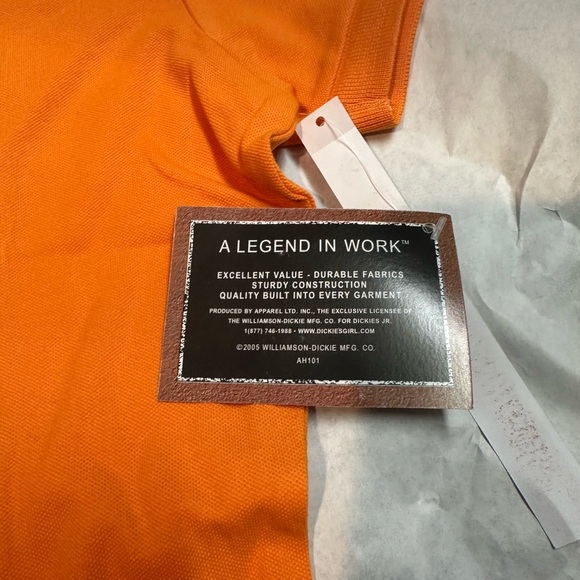 Dickies Orange Polo Shirt Classic Short Sleeve - Picture 5 of 9